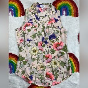 Sheer Floral Express Portofino Tank Top
